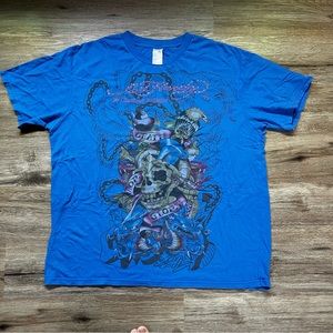 Ed Hardy Graphic Jeweled Tee Death or Glory